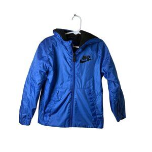 Nike Blue Fleece-lined Water resistant Hooded Sportswear Jacket 4T